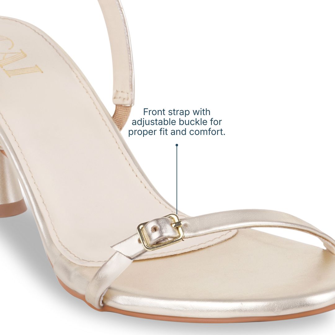 The Essence Gold Heels