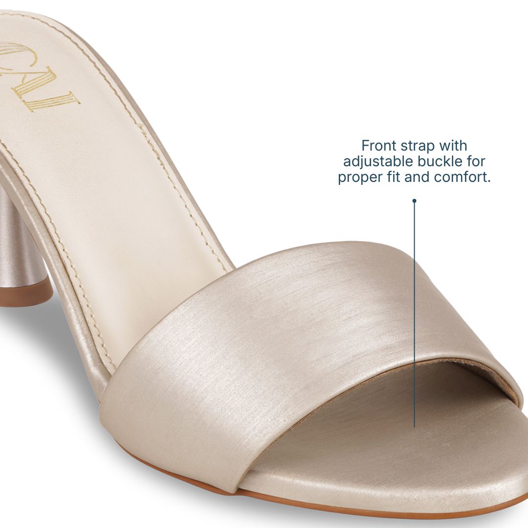 The Silken Light Gold Heels