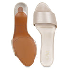 The Silken Light Gold Heels
