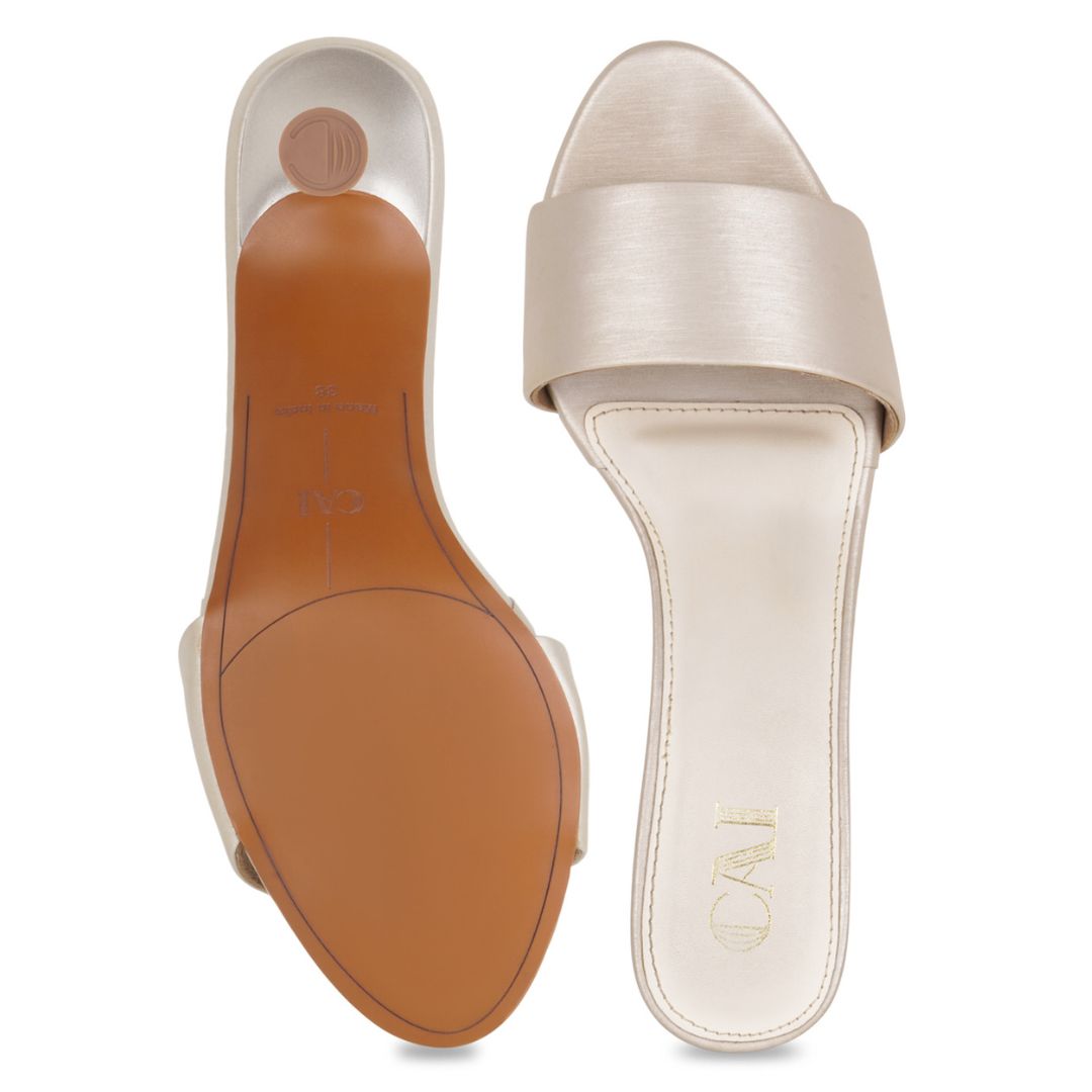 The Silken Light Gold Heels