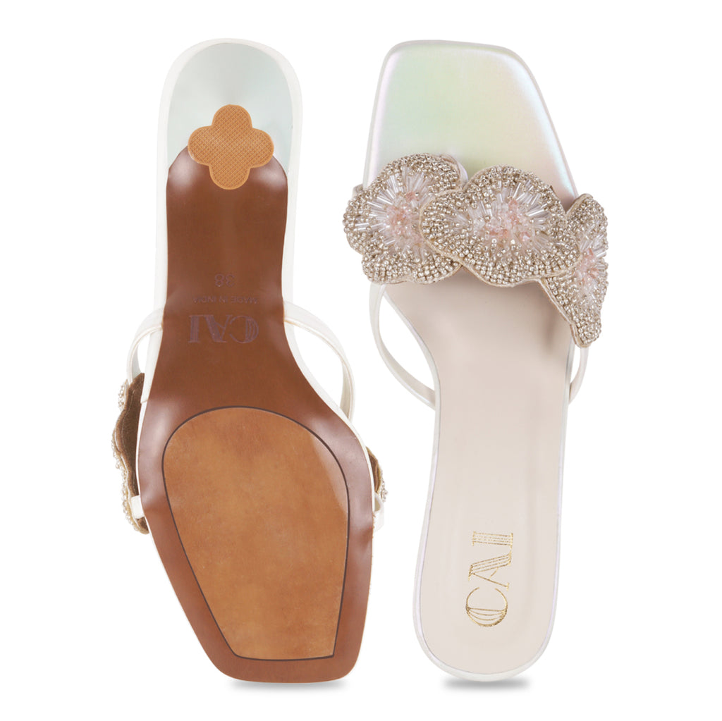 Coral Sparkle Heels