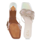 Coral Sparkle Heels