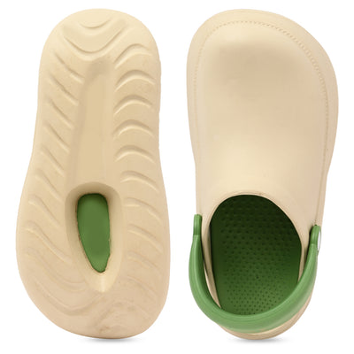 Cream and Green Cloud Clog