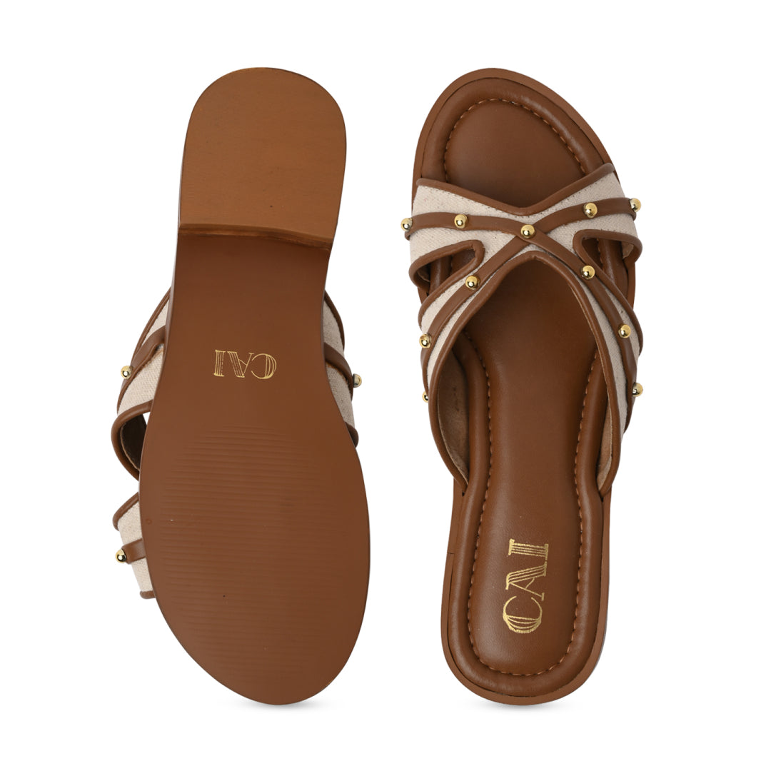 Cross Strap Rivet Flat