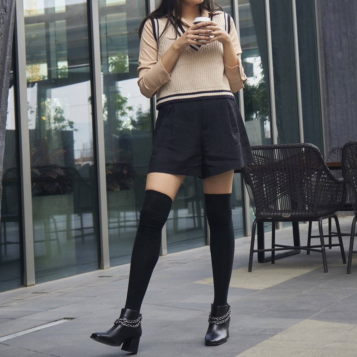Chunky Metal Chain Boots