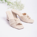 White Ruffled Heels