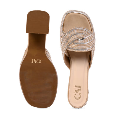 Swirled Silvergold Lift Heel