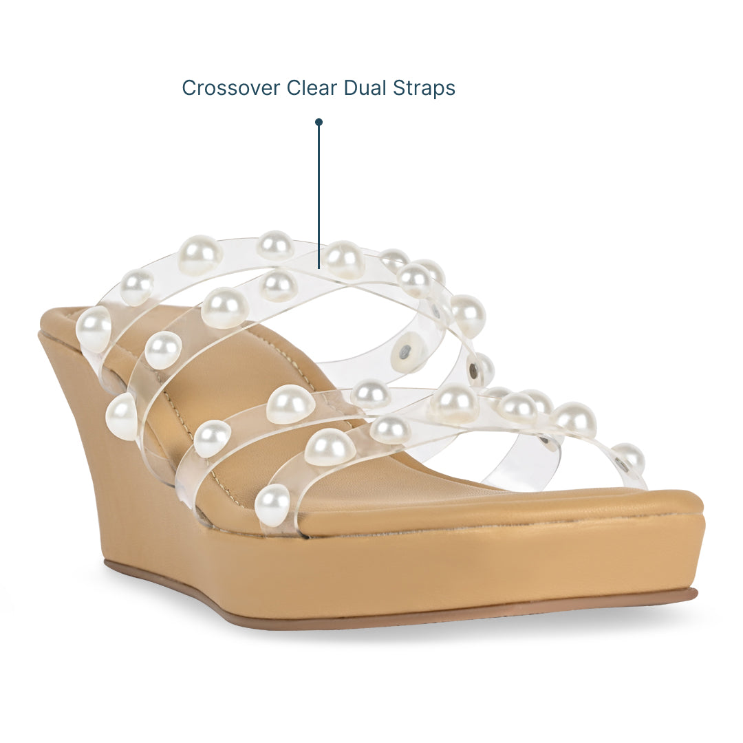 Double Cross Pearl Wedges