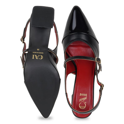 Dual Black Mary Jane Heels