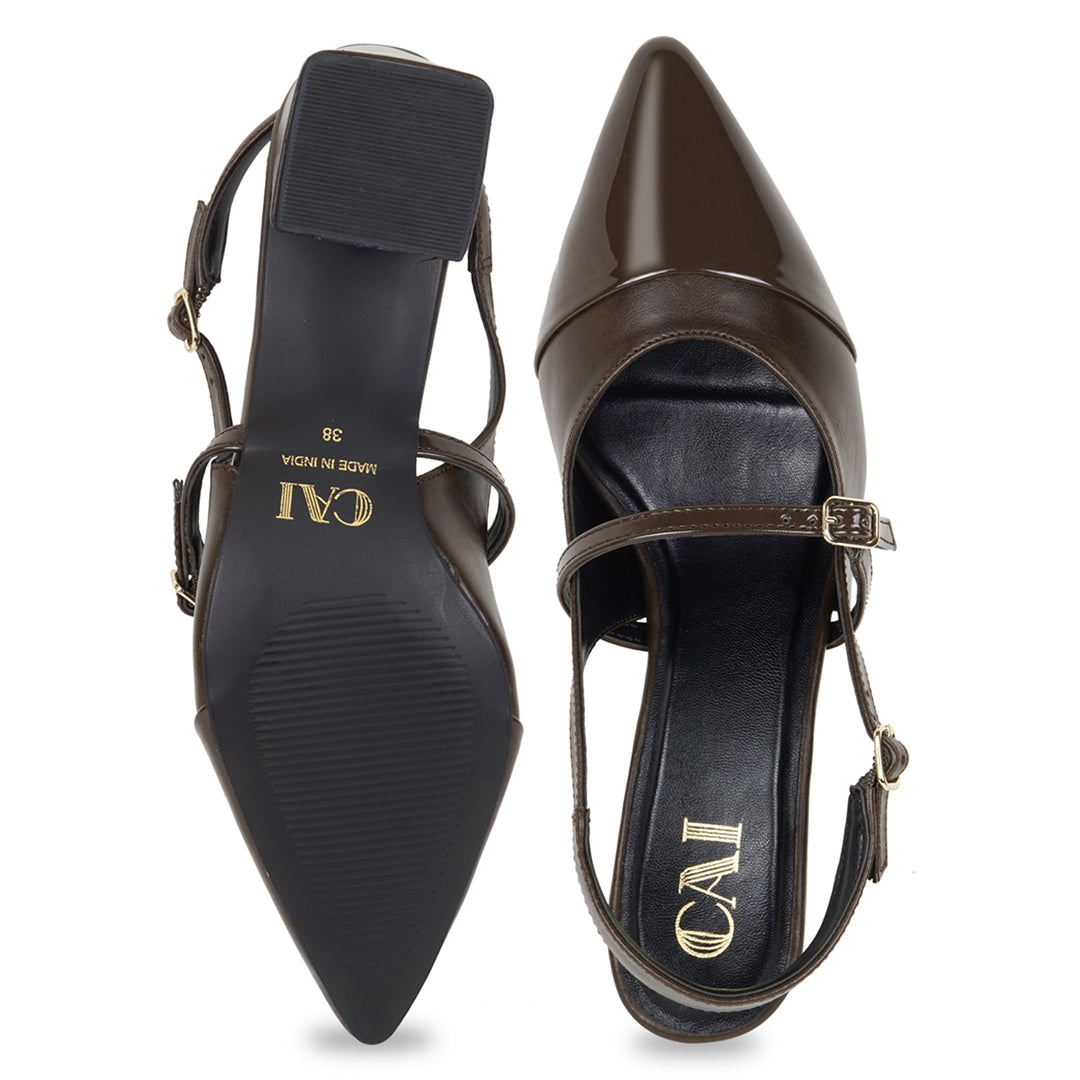 Dual Brown Mary Jane Heels