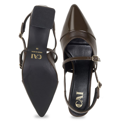 Dual Brown Mary Jane Heels