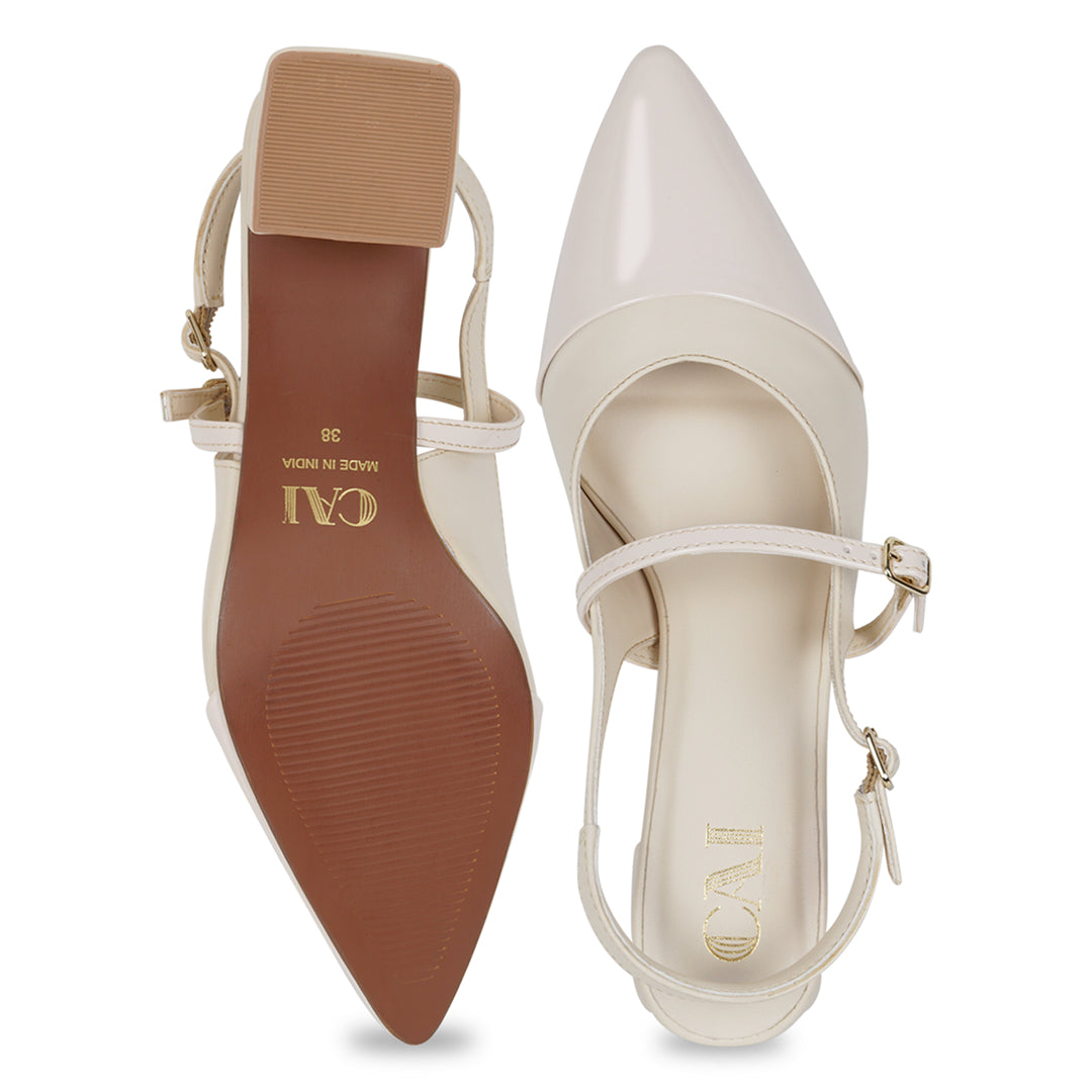 Dual Cream Mary Jane Heels