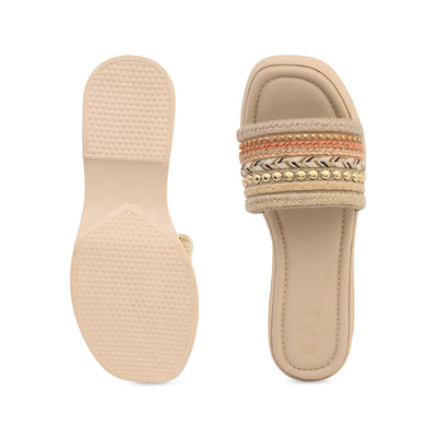 Dune Lace Peach Wedge