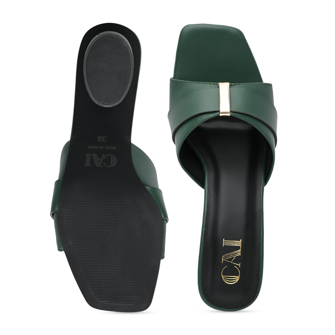 Emerald Green Strapped Heels