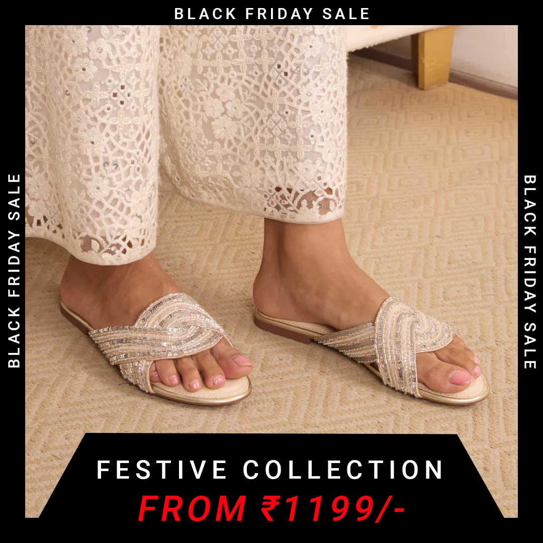 Swirled in Gold And Silver Flats