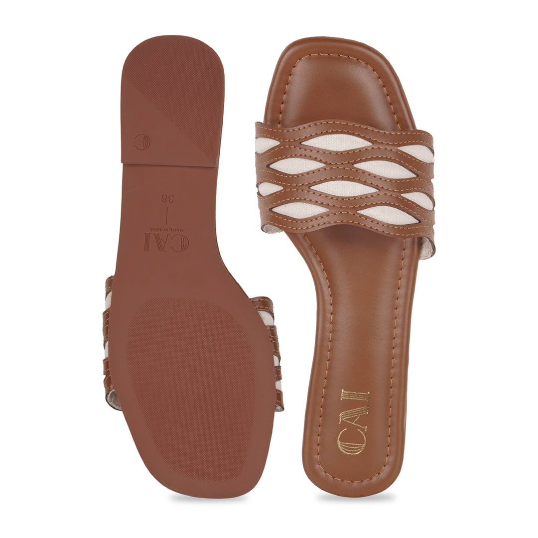 FlowLine Tan Flats