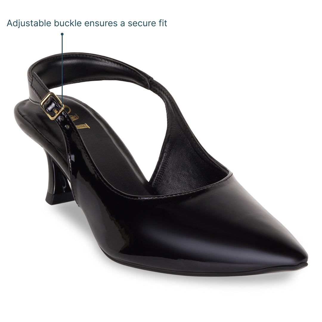 Black Slingback Pumps