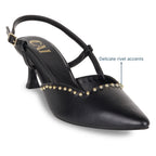 Black Rivet Pumps