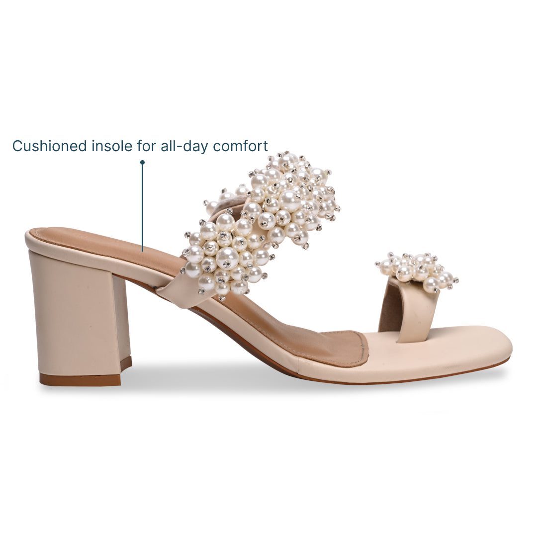 Pearl Cluster Toering Heels