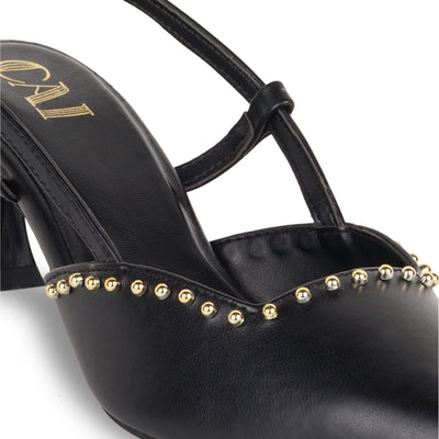 Black Rivet Pumps