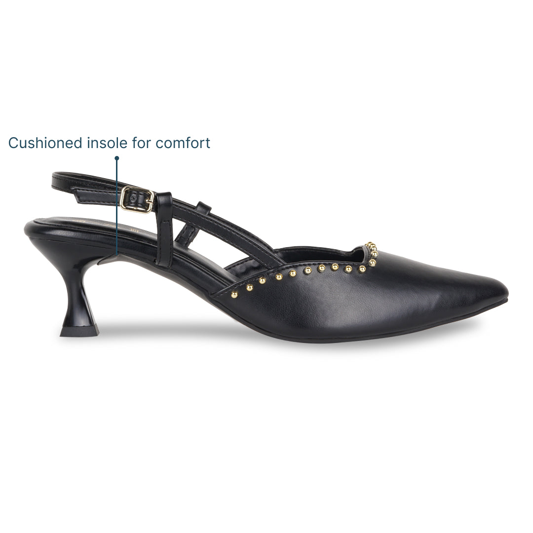 Black Rivet Pumps