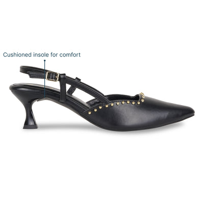 Black Rivet Pumps