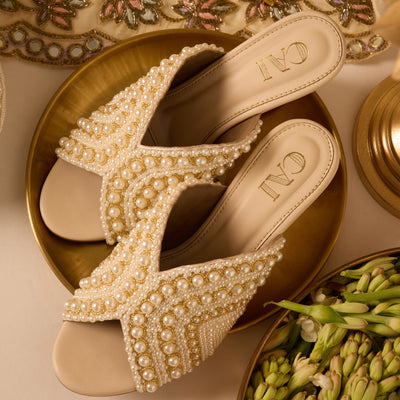 Gold and Pearl Wedge