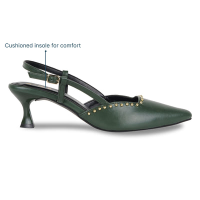Emerald Green Rivet Pumps