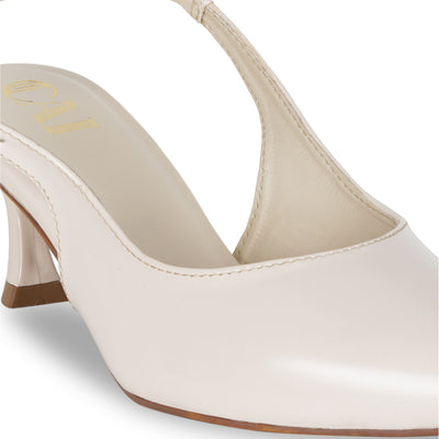 Cream Slingback Pumps