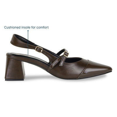 Dual Brown Mary Jane Heels