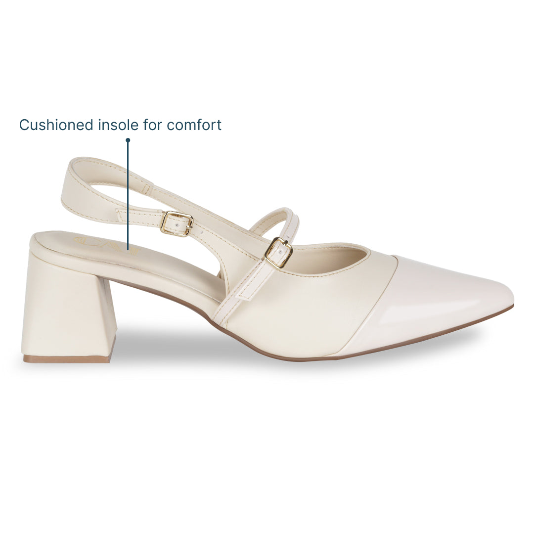 Dual Cream Mary Jane Heels