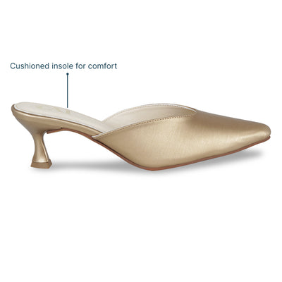 Radiant Gold Mule Pumps