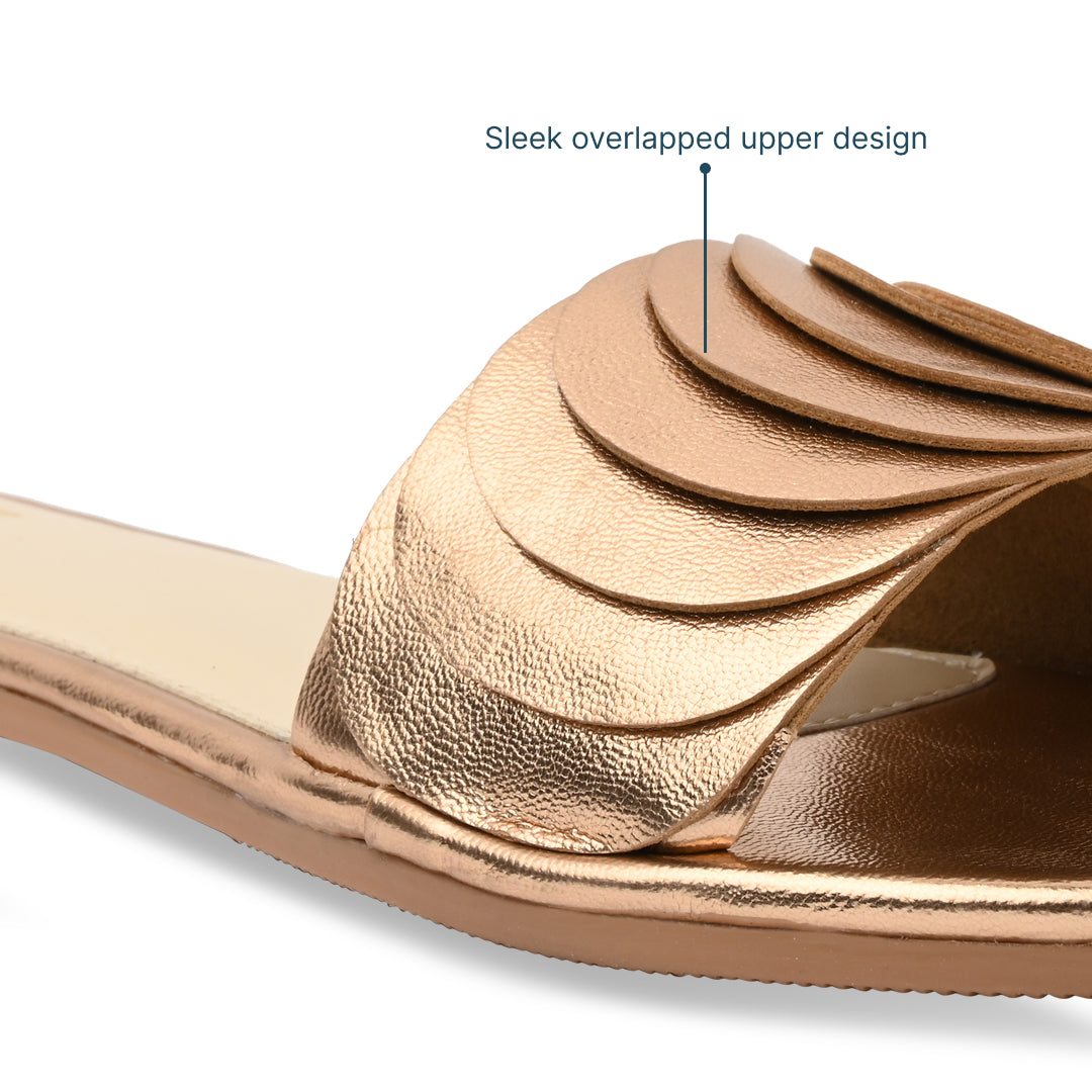 Rosegold Crescent Flats