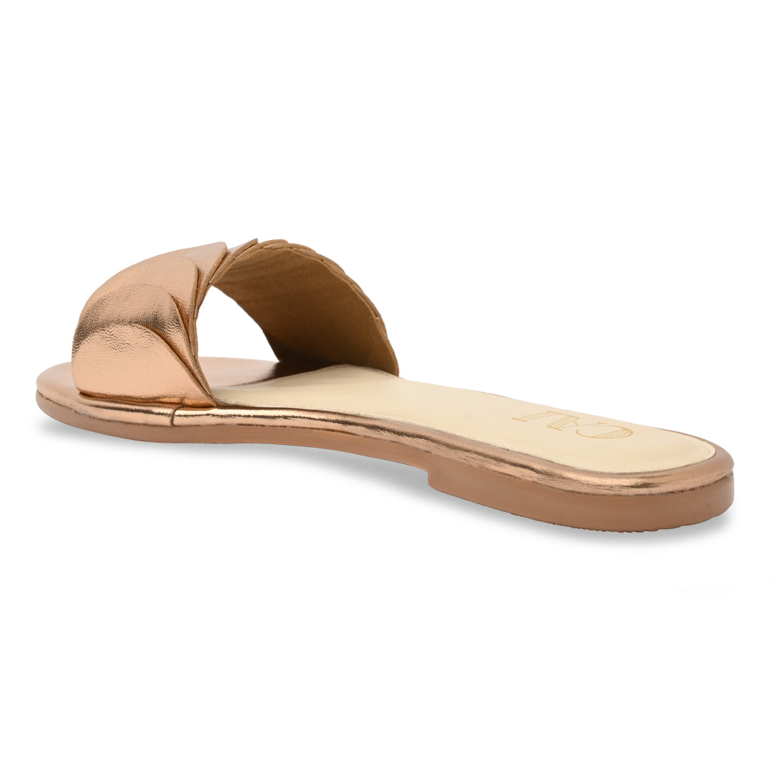 Rosegold Crescent Flats