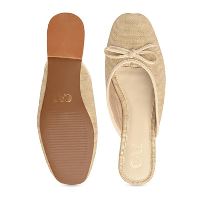 Light Gold Shimmer Ballet Flats