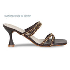 Multi Chain Lace Burgundy Heel