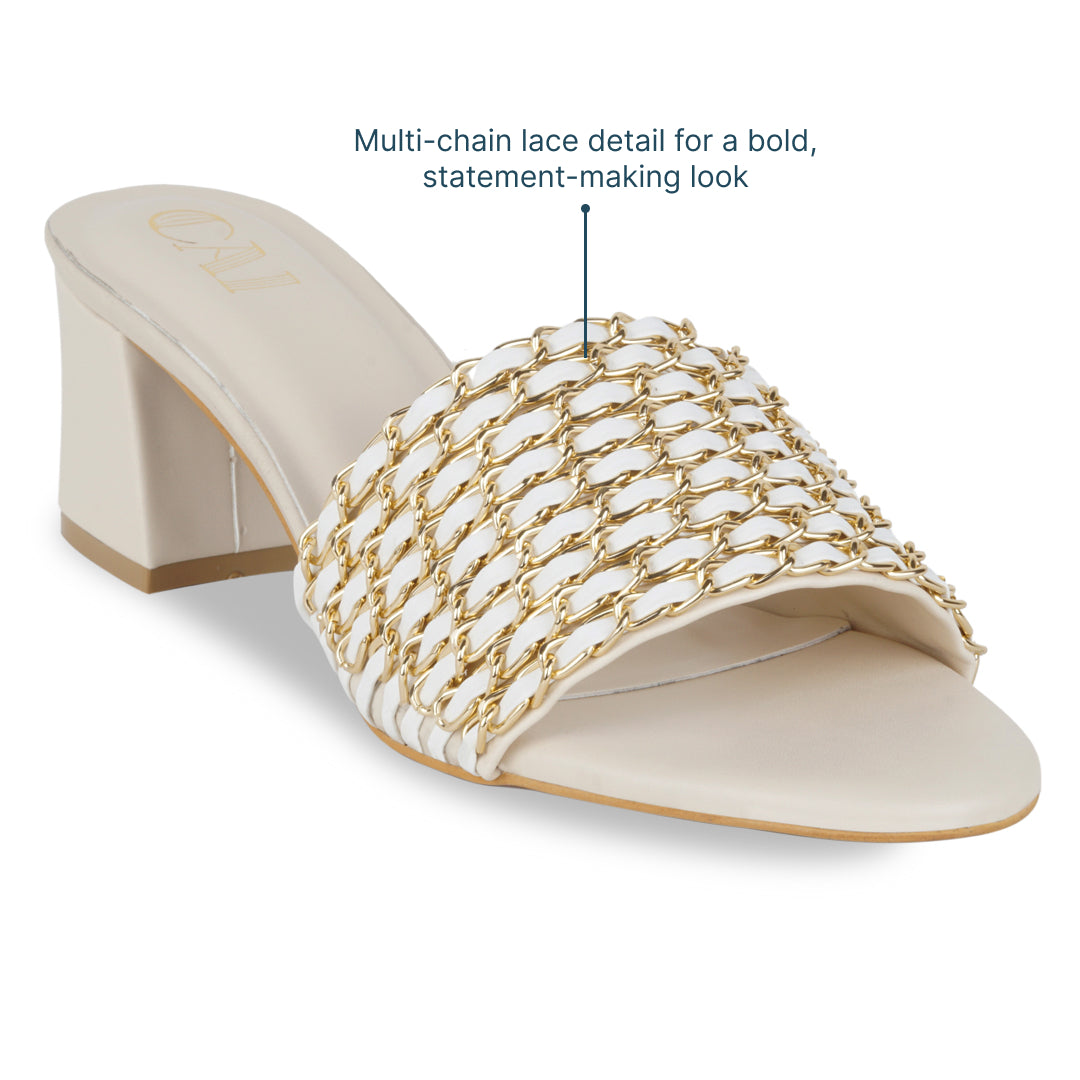 Cream Chain Heel