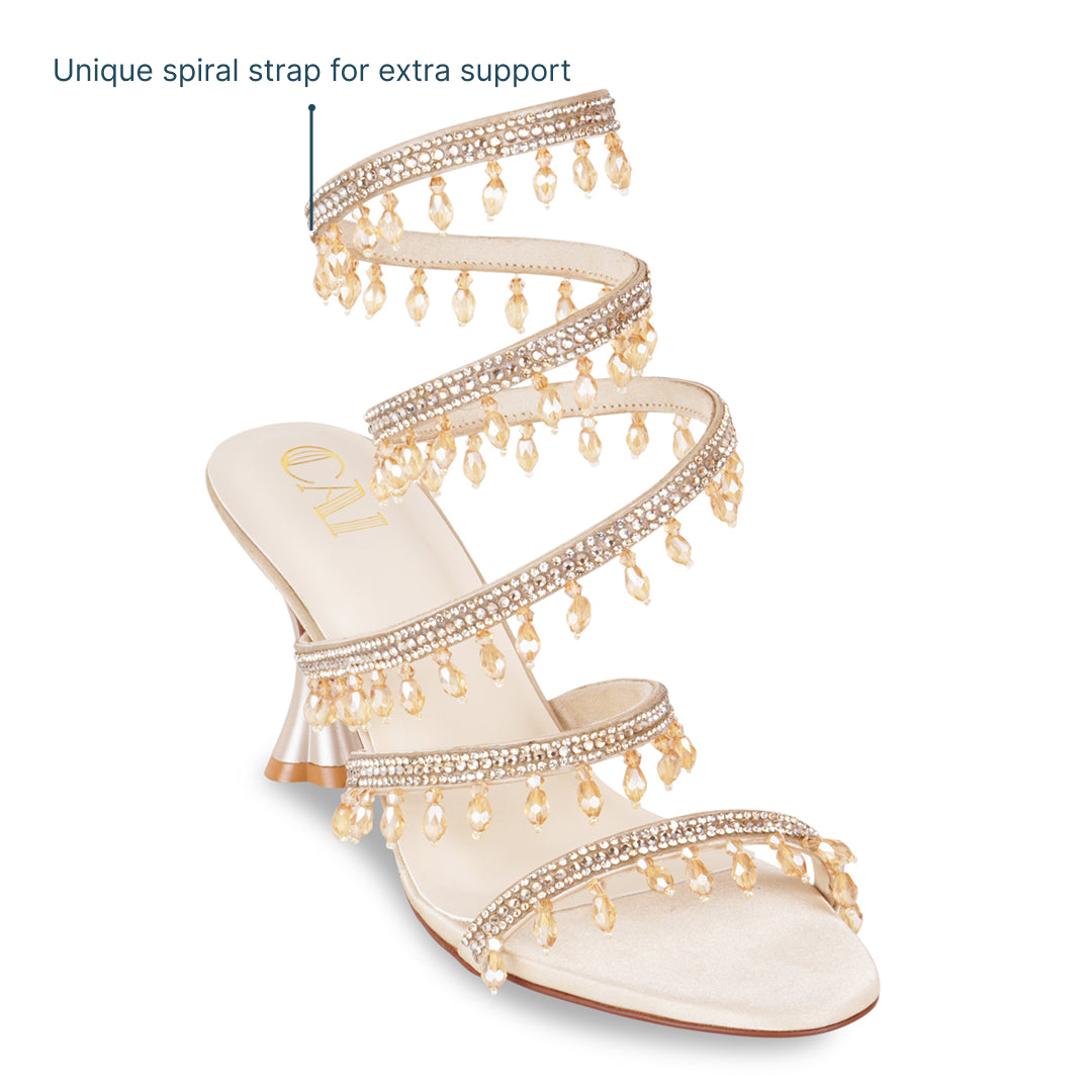 Champagne Crystal Heels