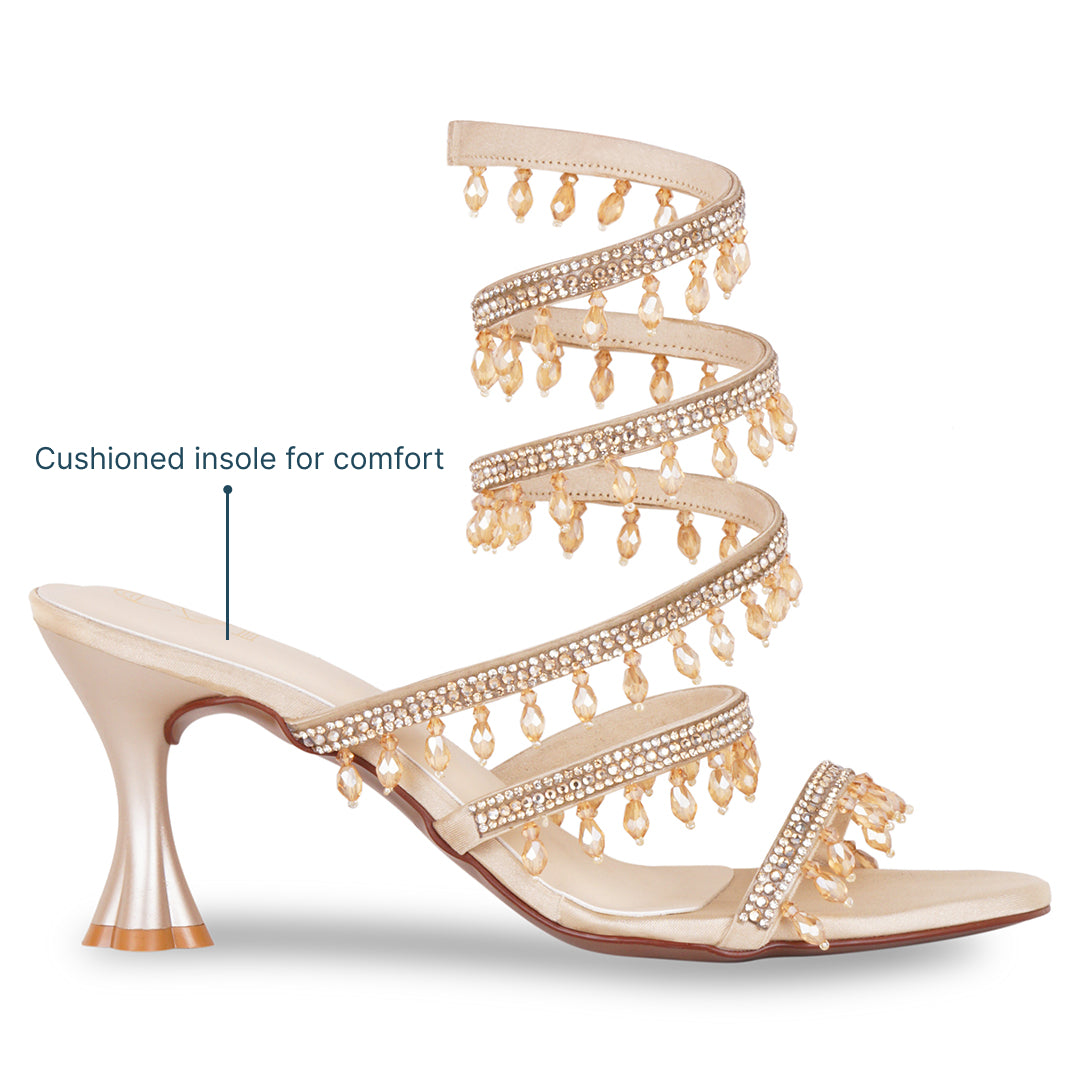 Champagne Crystal Heels
