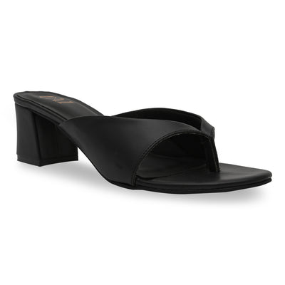 Black Toe Stopper Heels