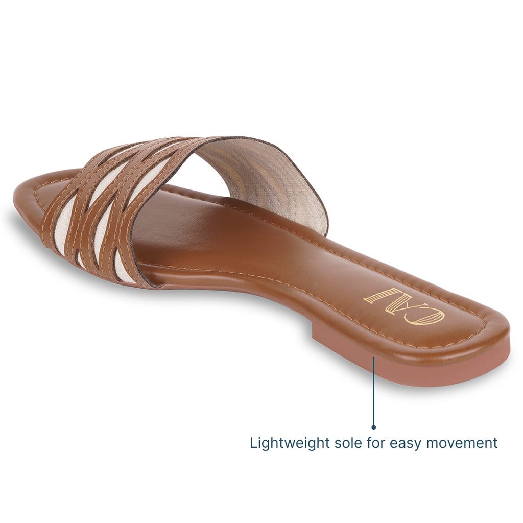 FlowLine Tan Flats