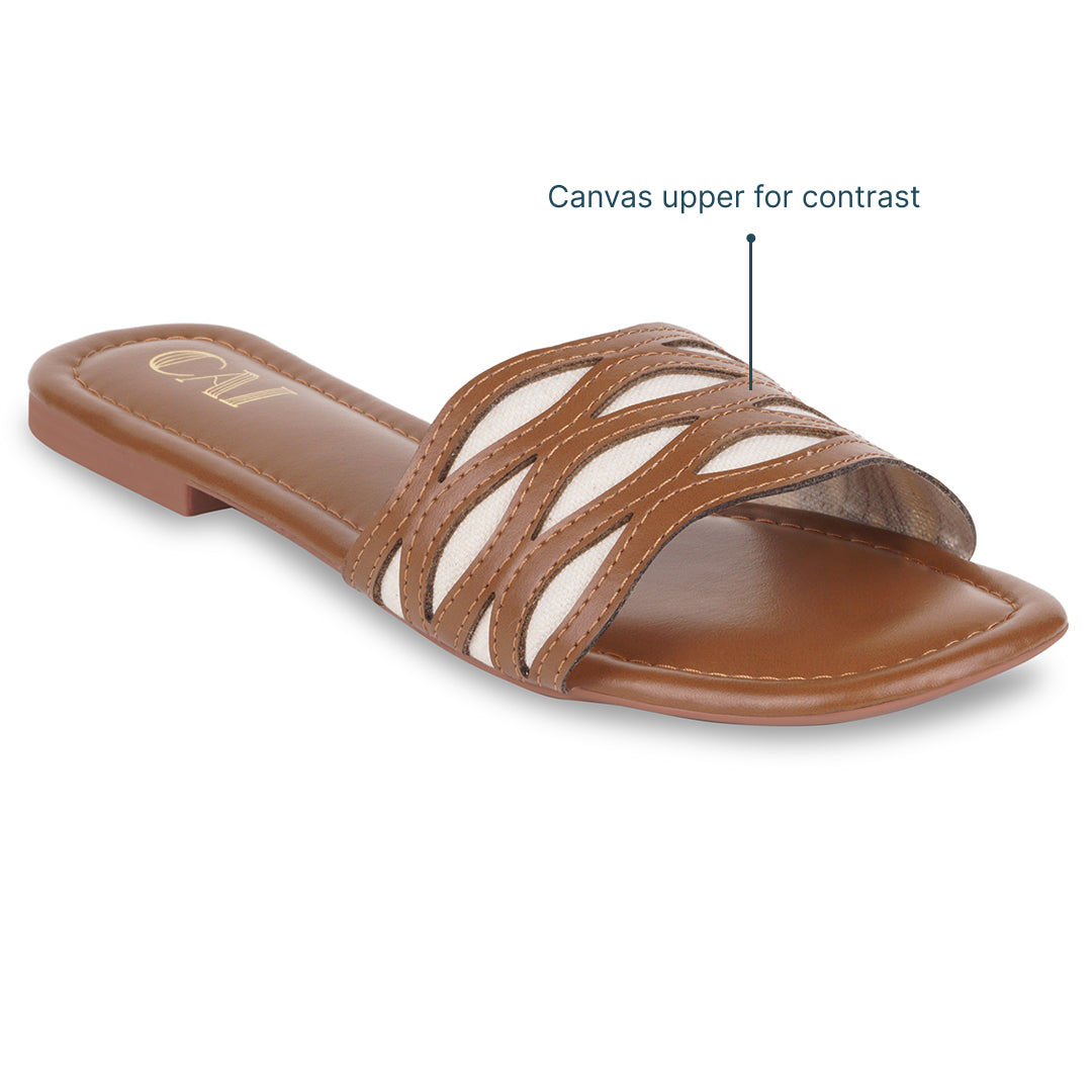 FlowLine Tan Flats