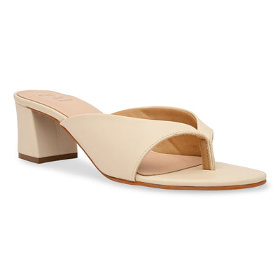 Cream Toe Stopper Heels