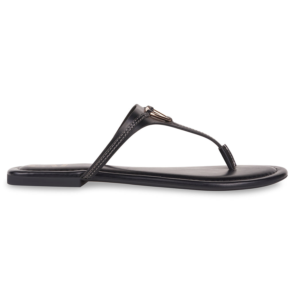 Tiny Tri Black Flats
