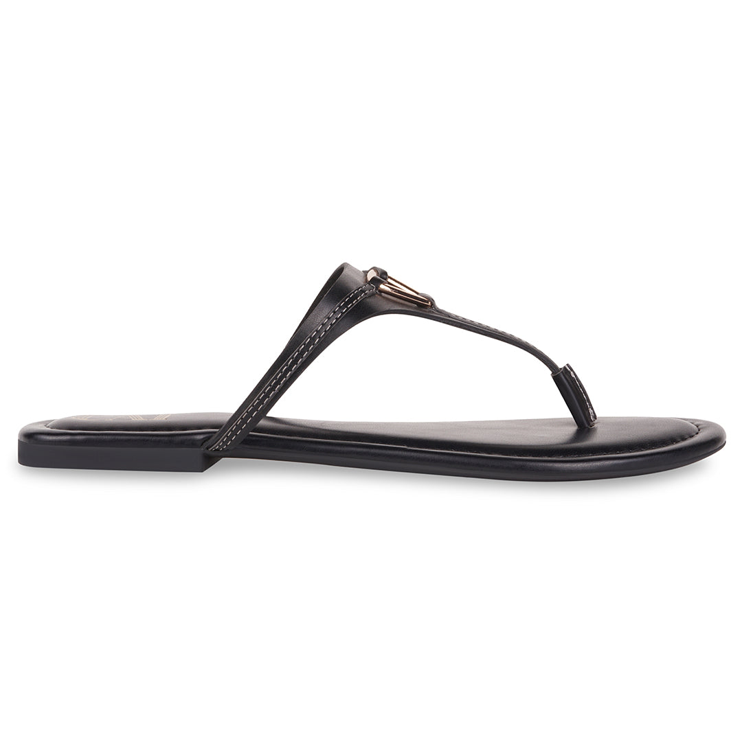 Tiny Tri Black Flats