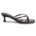 Black Thong Strap Heels