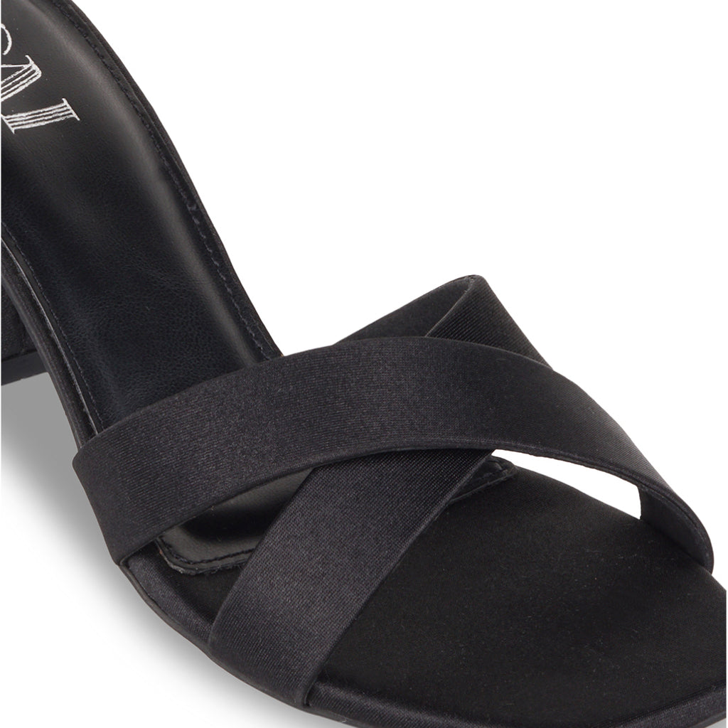 Crossover Black Heels