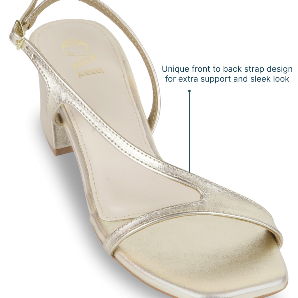 Serene Gold Heels