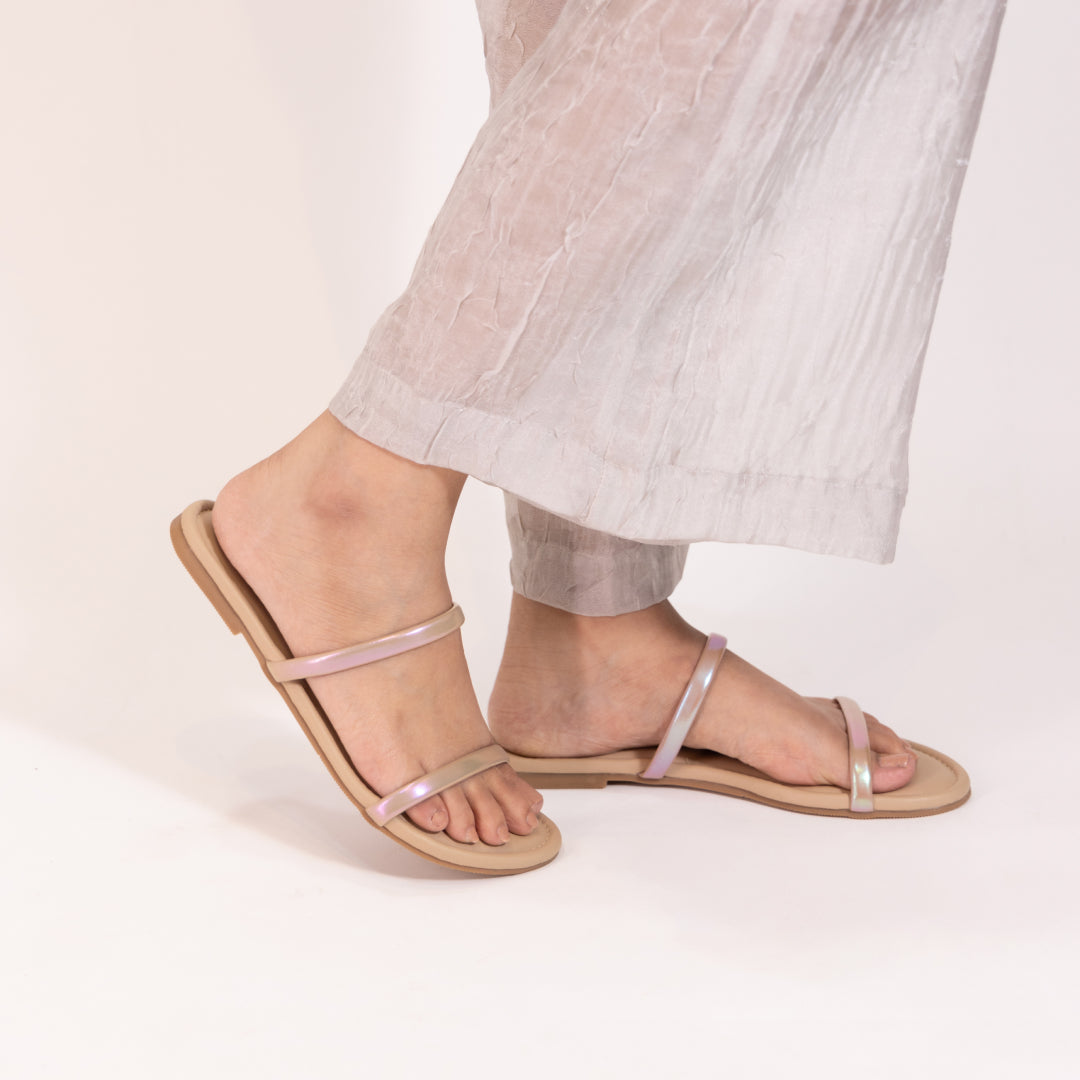 Rose Gold Strands Flats