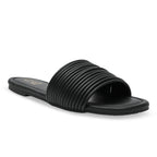 Multi Strapped Black Flats